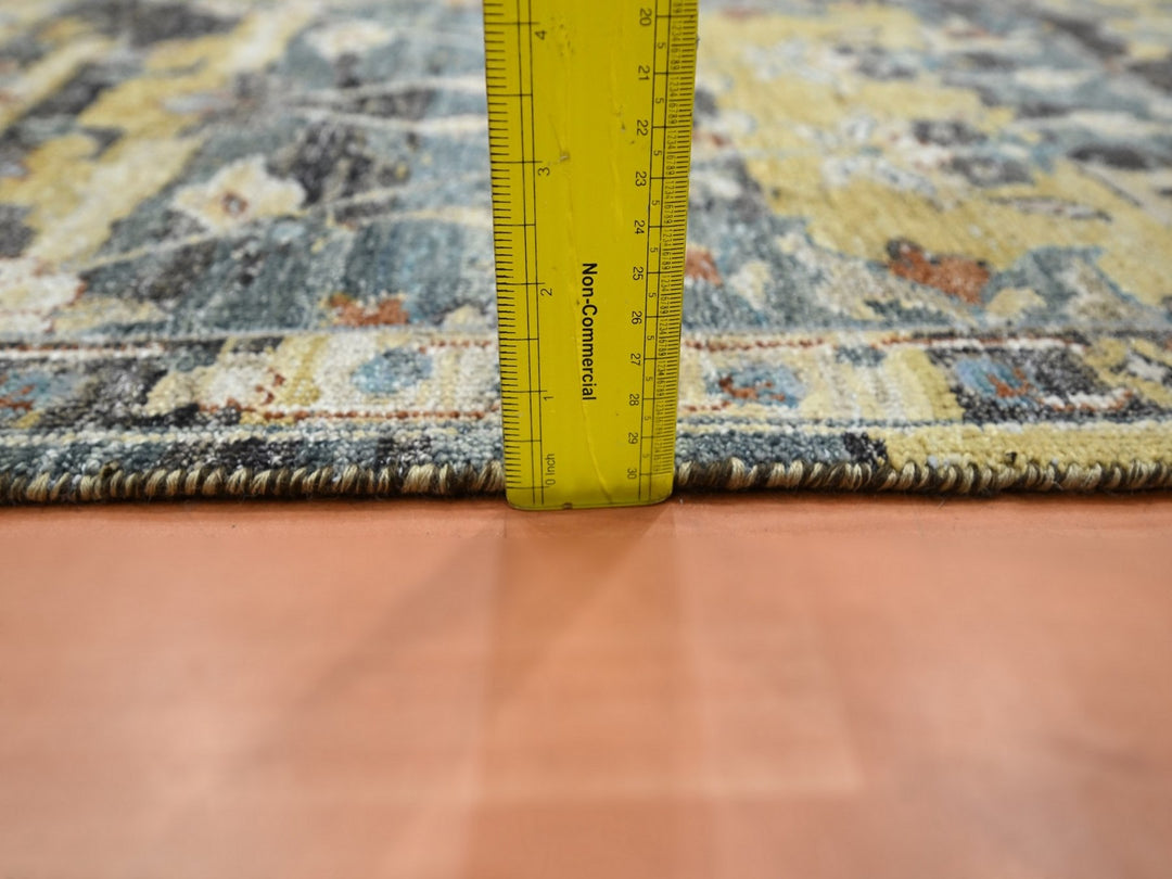 2'0" x 3'3" New Hand Knotted Yellow Wool Rectangle Oriental Rug - MOA10275697