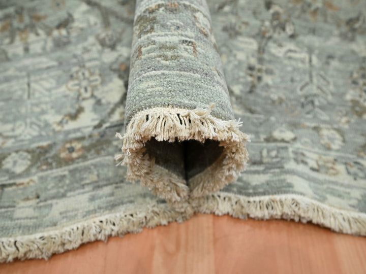 11'9" x 14'10" New Hand Knotted Grey Wool Rectangle Oriental Rug - MOA10275740