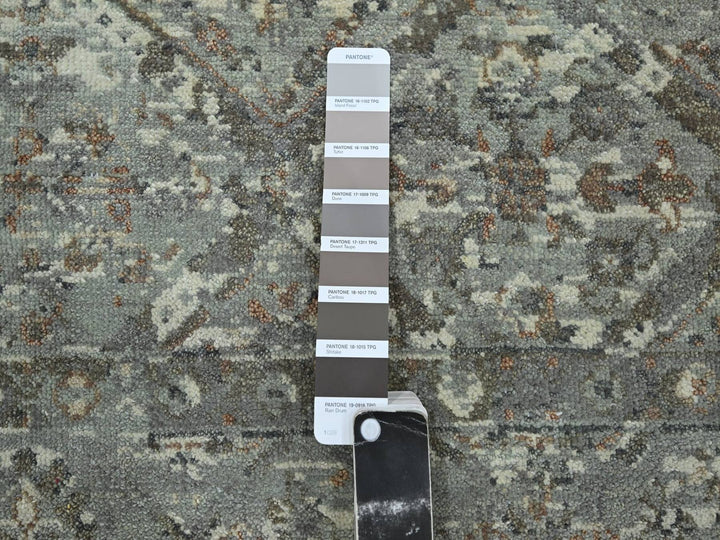 5'11" x 9'0" New Hand Knotted Grey Wool Rectangle Oriental Rug - MOA10275745