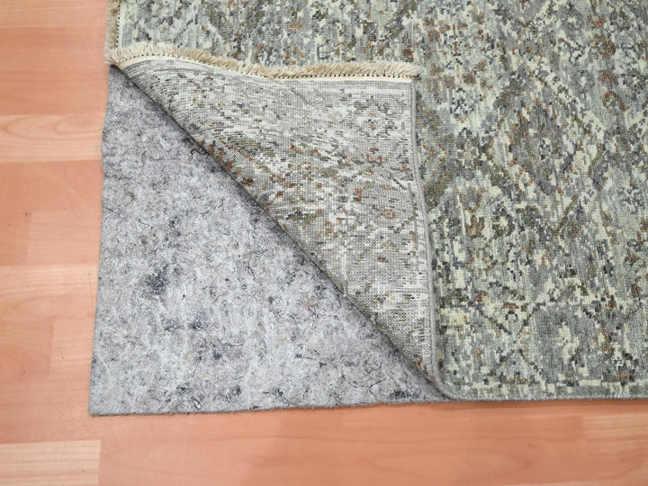 3'0" x 4'11" New Hand Knotted Grey Wool Rectangle Oriental Rug - MOA10275759