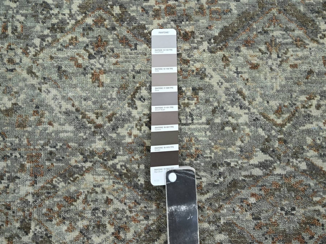 3'0" x 4'11" New Hand Knotted Grey Wool Rectangle Oriental Rug - MOA10275759