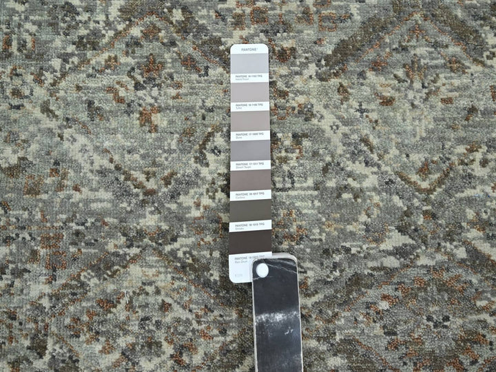 3'0" x 4'11" New Hand Knotted Grey Wool Rectangle Oriental Rug - MOA10275759