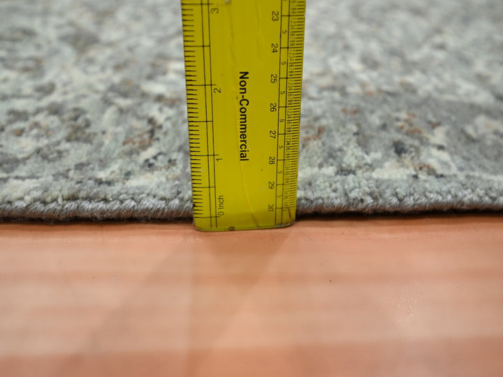 3'0" x 4'11" New Hand Knotted Grey Wool Rectangle Oriental Rug - MOA10275759