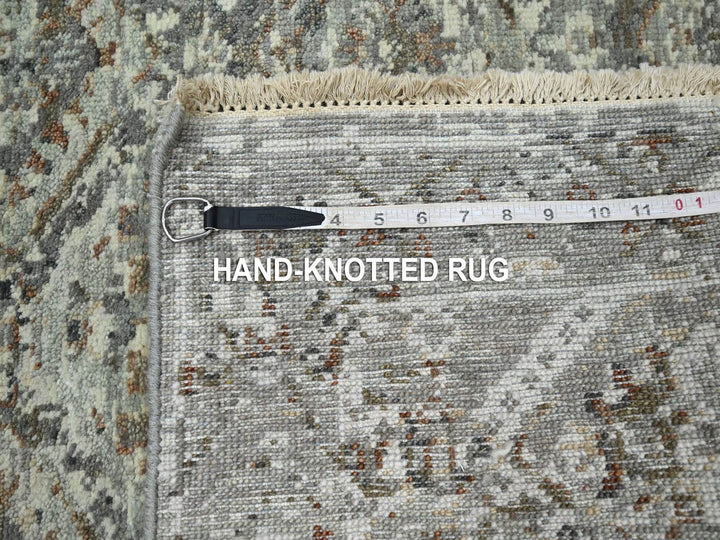 3'0" x 4'11" New Hand Knotted Grey Wool Rectangle Oriental Rug - MOA10275759