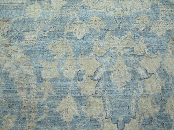 11'9" x 14'10" New Hand Knotted Blue Wool Rectangle Oriental Rug - MOA10275765