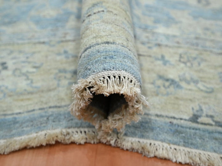 8'10" x 11'10" New Hand Knotted Blue Wool Rectangle Oriental Rug - MOA10275768