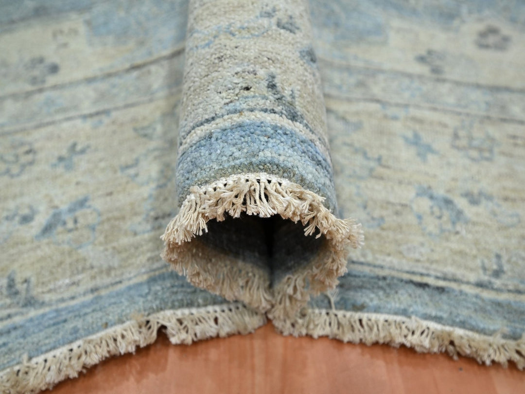 7'11" x 10'0" New Hand Knotted Blue Wool Rectangle Oriental Rug - MOA10275770