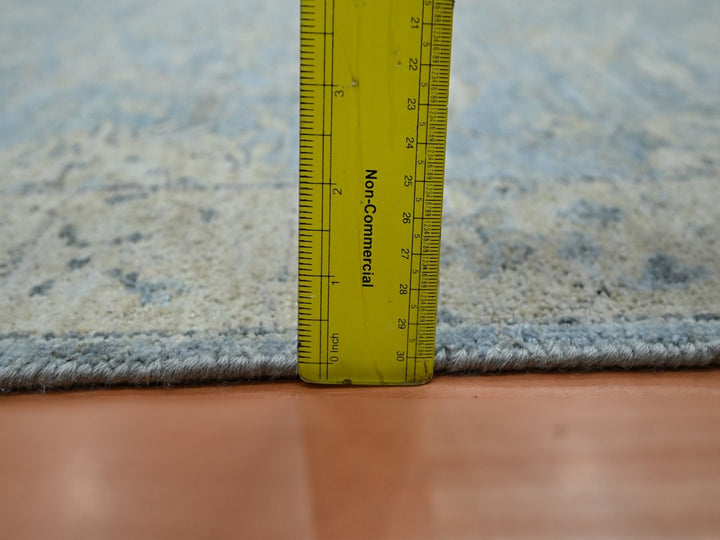 5'0" x 7'0" New Hand Knotted Blue Wool Rectangle Oriental Rug - MOA10275776