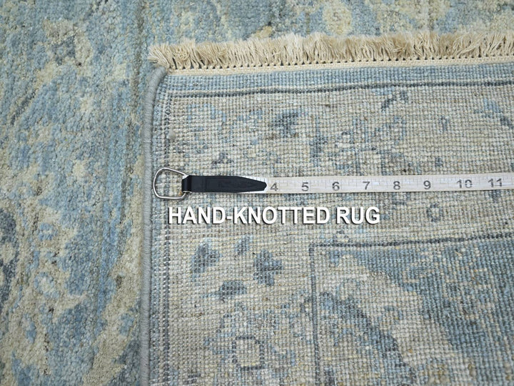 5'0" x 7'0" New Hand Knotted Blue Wool Rectangle Oriental Rug - MOA10275776