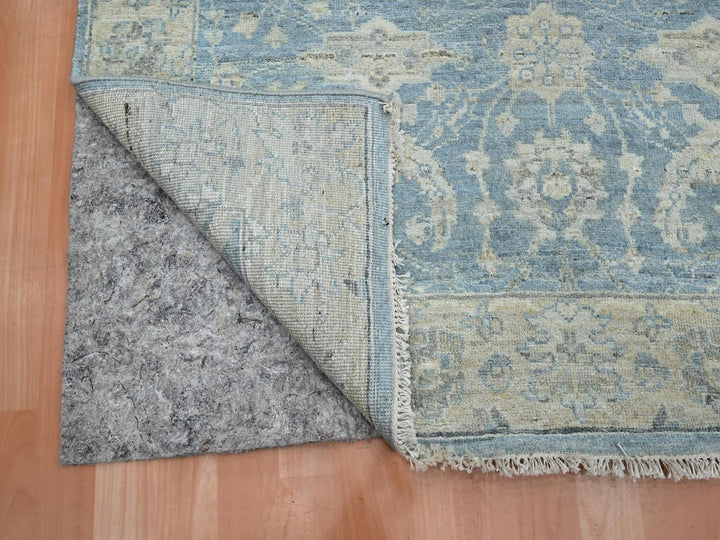 4'0" x 5'11" New Hand Knotted Blue Wool Rectangle Oriental Rug - MOA10275777