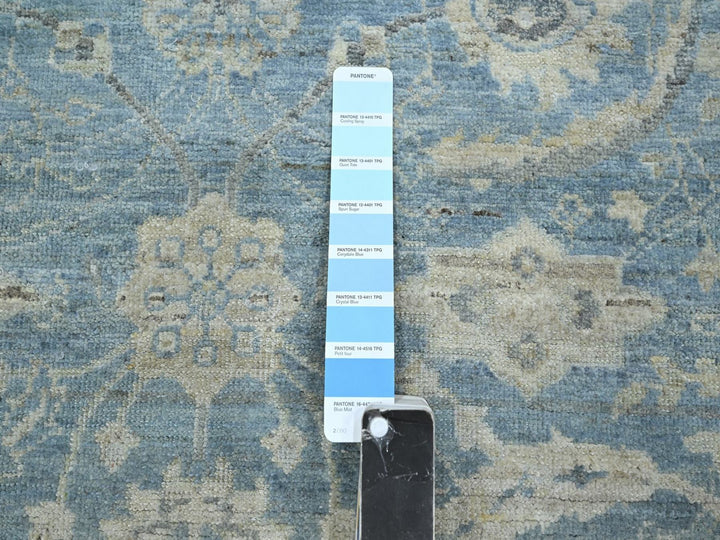 4'0" x 5'11" New Hand Knotted Blue Wool Rectangle Oriental Rug - MOA10275777