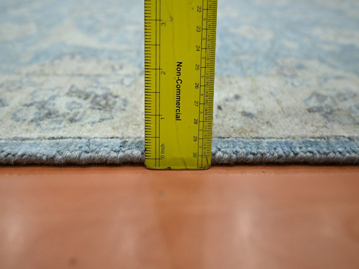 4'0" x 5'11" New Hand Knotted Blue Wool Rectangle Oriental Rug - MOA10275777