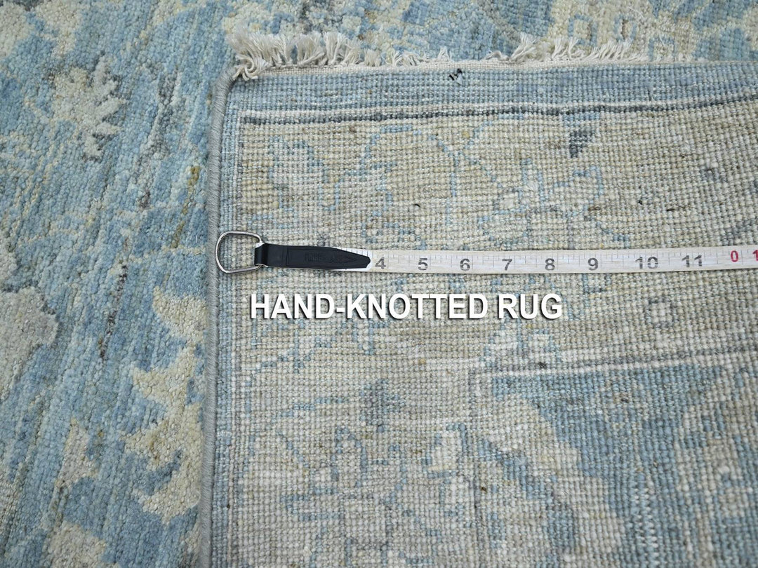 4'0" x 5'11" New Hand Knotted Blue Wool Rectangle Oriental Rug - MOA10275777