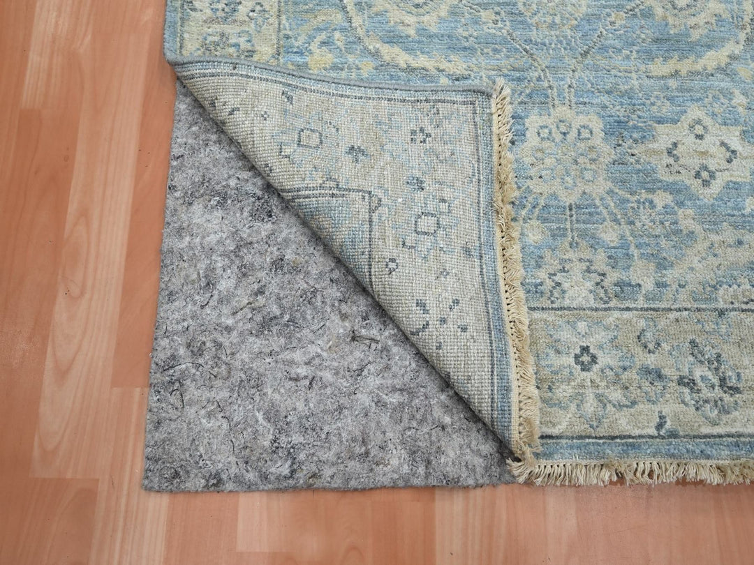 3'0" x 5'0" New Hand Knotted Blue Wool Rectangle Oriental Rug - MOA10275778