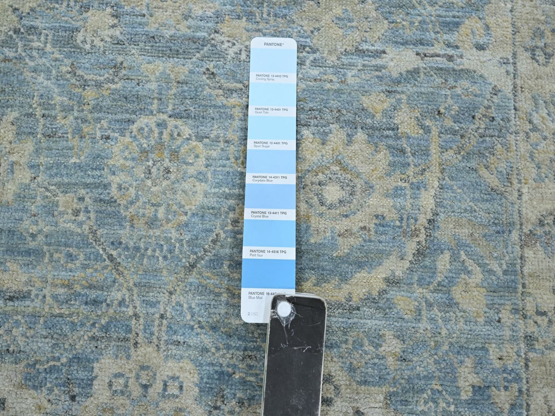 3'0" x 5'0" New Hand Knotted Blue Wool Rectangle Oriental Rug - MOA10275778