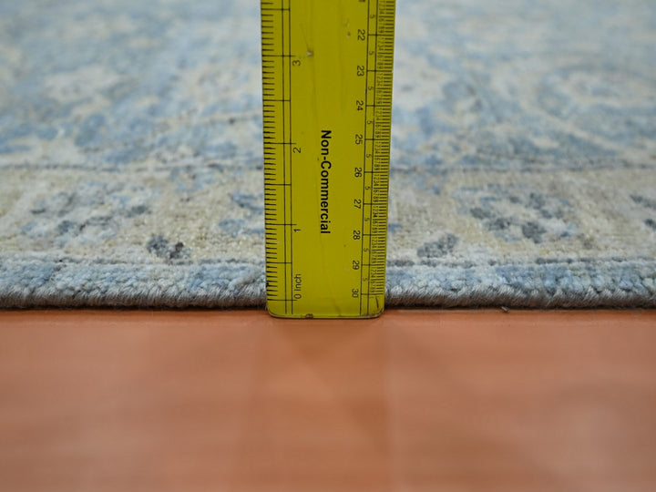 2'5" x 17'10" New Hand Knotted Blue Wool Runner Oriental Rug - MOA10275780