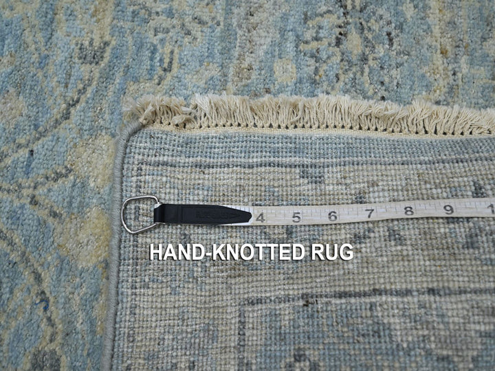 2'5" x 17'10" New Hand Knotted Blue Wool Runner Oriental Rug - MOA10275780