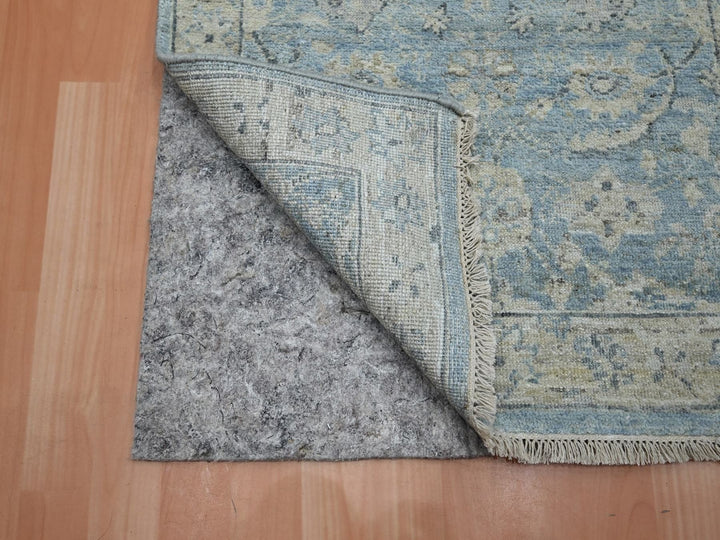 2'7" x 11'11" New Hand Knotted Blue Wool Runner Oriental Rug - MOA10275782