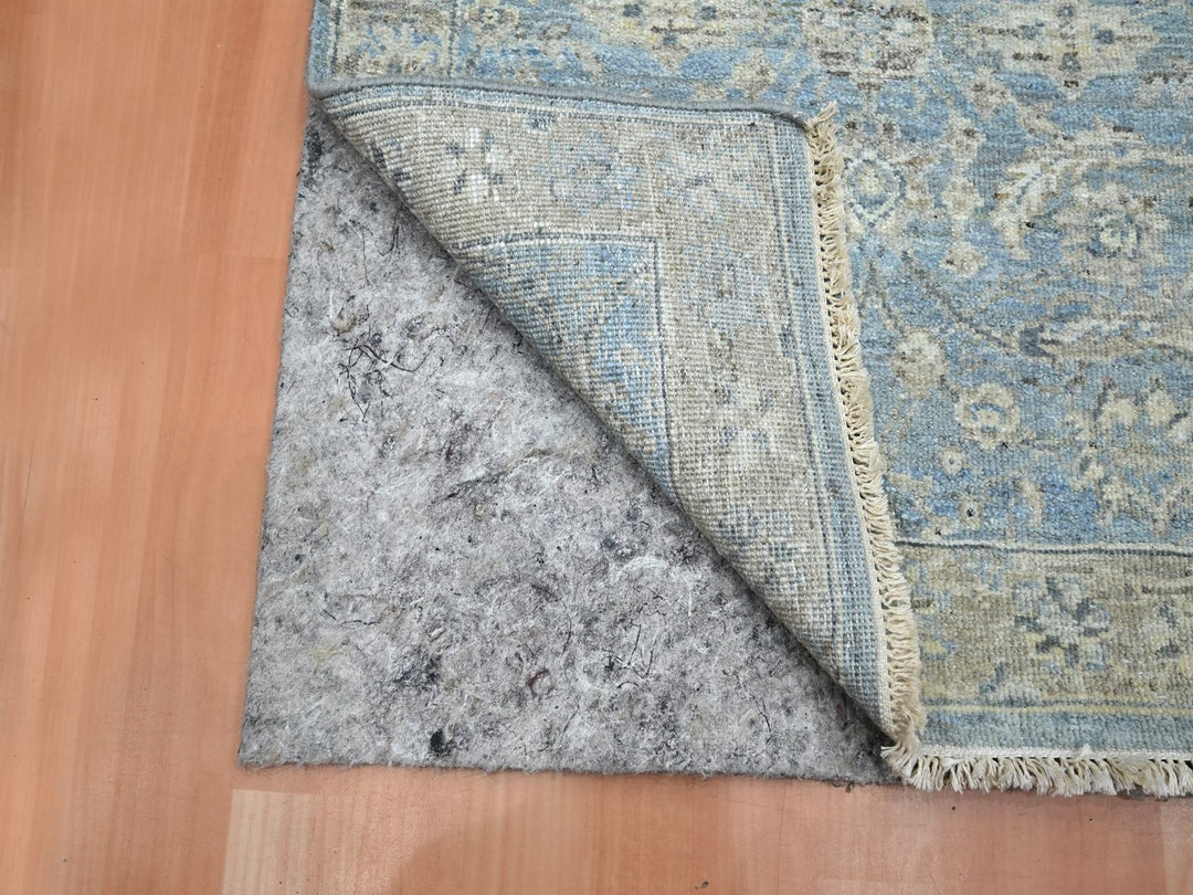 2'5" x 9'10" New Hand Knotted Blue Wool Runner Oriental Rug - MOA10275783