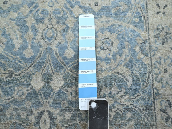 2'5" x 7'10" New Hand Knotted Blue Wool Runner Oriental Rug - MOA10275784