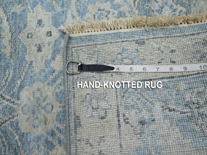 2'5" x 7'10" New Hand Knotted Blue Wool Runner Oriental Rug - MOA10275784