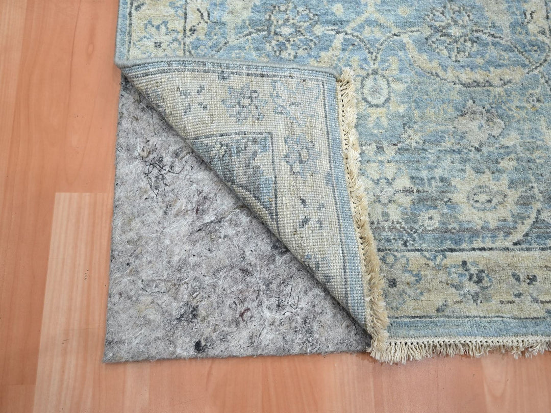 2'5" x 7'10" New Hand Knotted Blue Wool Runner Oriental Rug - MOA10275785