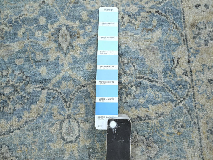 2'5" x 7'10" New Hand Knotted Blue Wool Runner Oriental Rug - MOA10275785