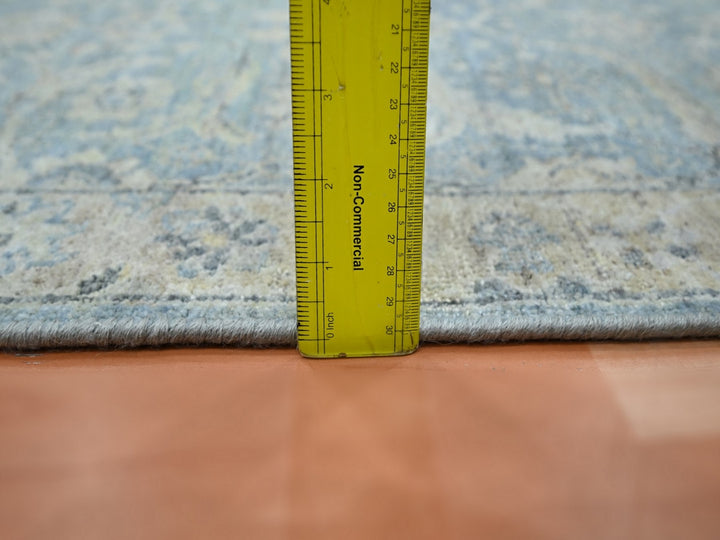 2'5" x 7'10" New Hand Knotted Blue Wool Runner Oriental Rug - MOA10275785