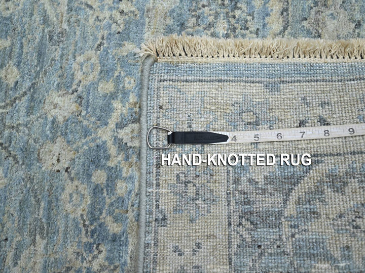 2'5" x 7'10" New Hand Knotted Blue Wool Runner Oriental Rug - MOA10275785