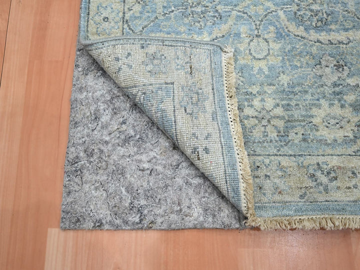 2'5" x 6'1" New Hand Knotted Blue Wool Runner Oriental Rug - MOA10275786