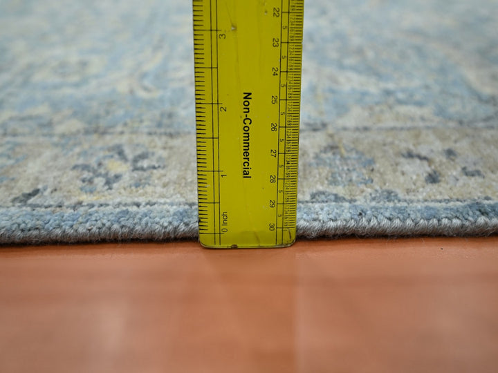 2'5" x 6'1" New Hand Knotted Blue Wool Runner Oriental Rug - MOA10275786