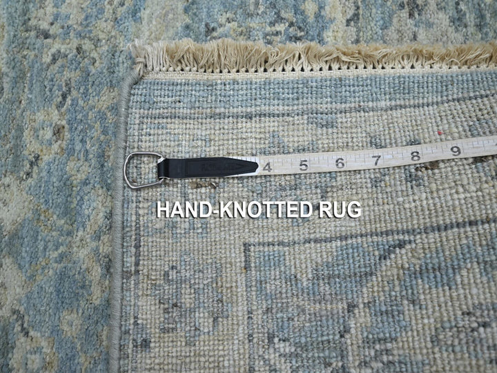 2'5" x 6'1" New Hand Knotted Blue Wool Runner Oriental Rug - MOA10275786