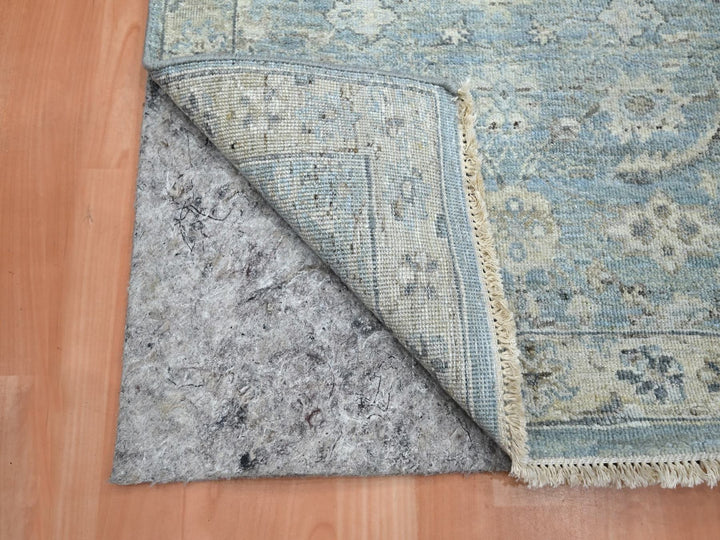 2'5" x 6'1" New Hand Knotted Blue Wool Runner Oriental Rug - MOA10275787