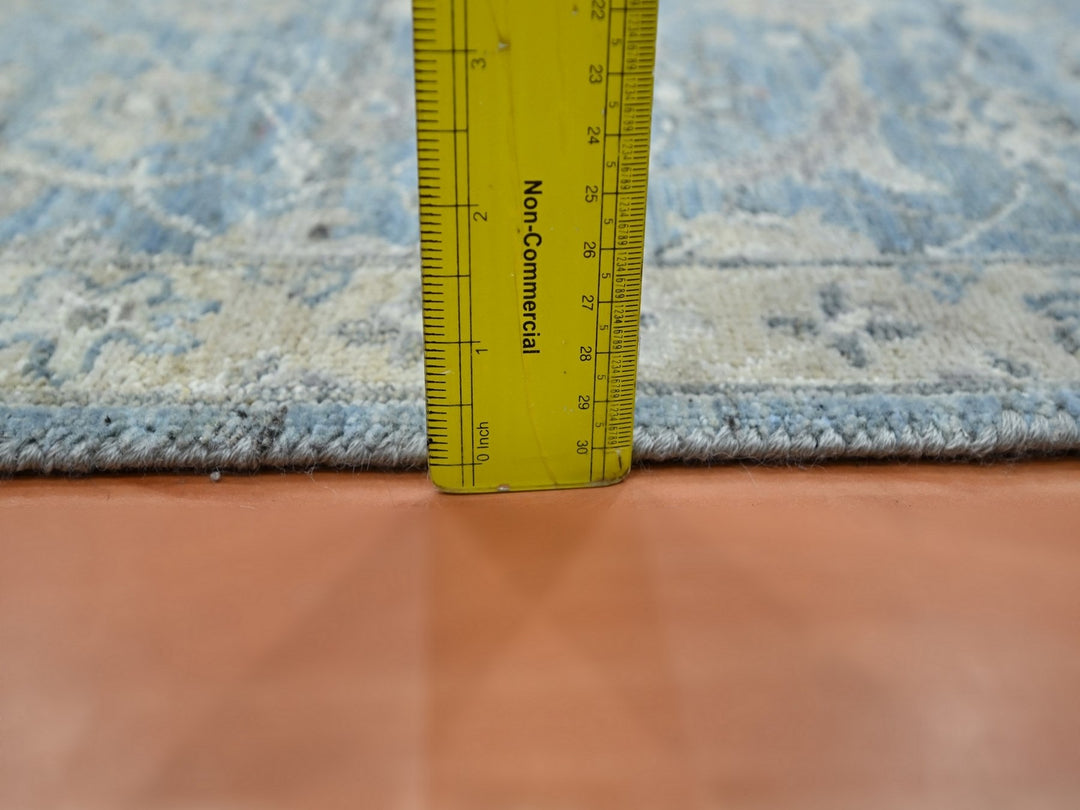 1'11" x 2'11" New Hand Knotted Blue Wool Rectangle Oriental Rug - MOA10275788