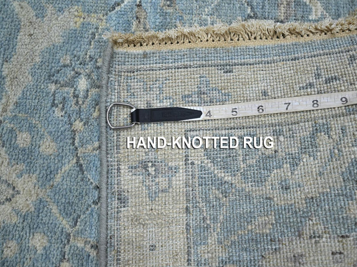 1'11" x 2'11" New Hand Knotted Blue Wool Rectangle Oriental Rug - MOA10275791