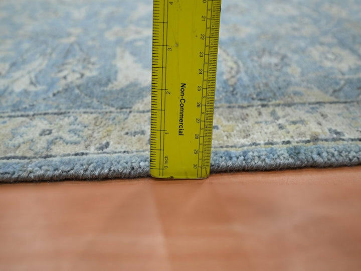 2'0" x 2'10" New Hand Knotted Blue Wool Rectangle Oriental Rug - MOA10275792