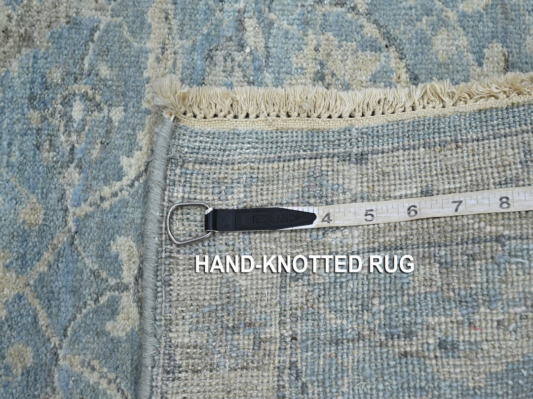 2'0" x 2'10" New Hand Knotted Blue Wool Rectangle Oriental Rug - MOA10275792