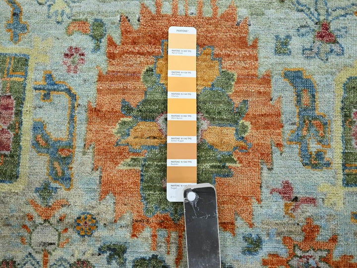 7'10" x 10'0" New Hand Knotted Blue Wool Rectangle Oriental Rug - MOA10275793