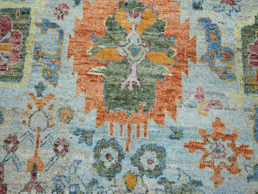 11'10" x 11'11" New Hand Knotted Blue Wool Round Oriental Rug - MOA10275798