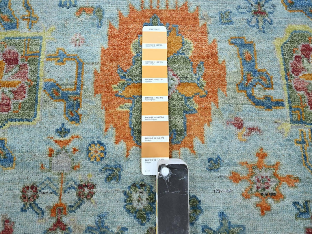 5'11" x 8'11" New Hand Knotted Blue Wool Rectangle Oriental Rug - MOA10275803