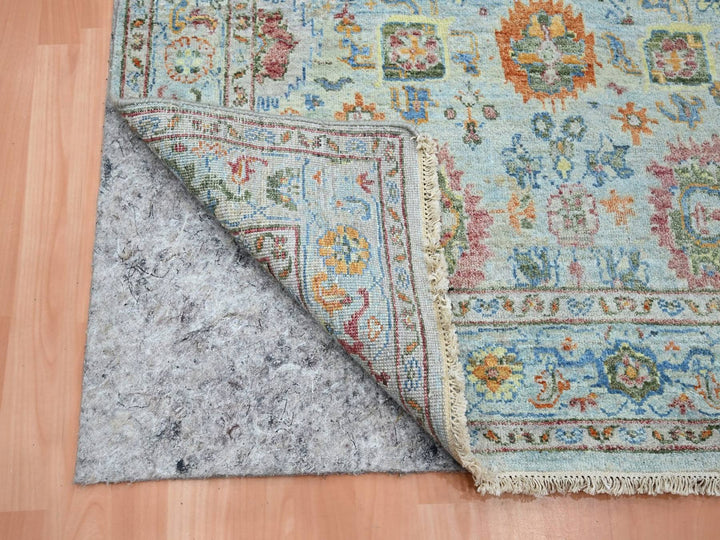 3'10" x 5'11" New Hand Knotted Blue Wool Rectangle Oriental Rug - MOA10275805