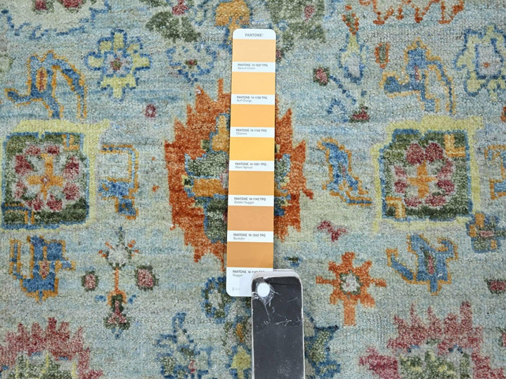 3'10" x 5'11" New Hand Knotted Blue Wool Rectangle Oriental Rug - MOA10275805