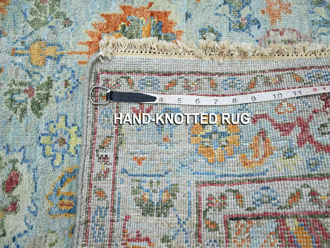 3'10" x 5'11" New Hand Knotted Blue Wool Rectangle Oriental Rug - MOA10275805