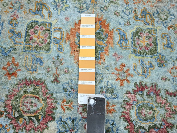 3'0" x 5'1" New Hand Knotted Blue Wool Rectangle Oriental Rug - MOA10275806