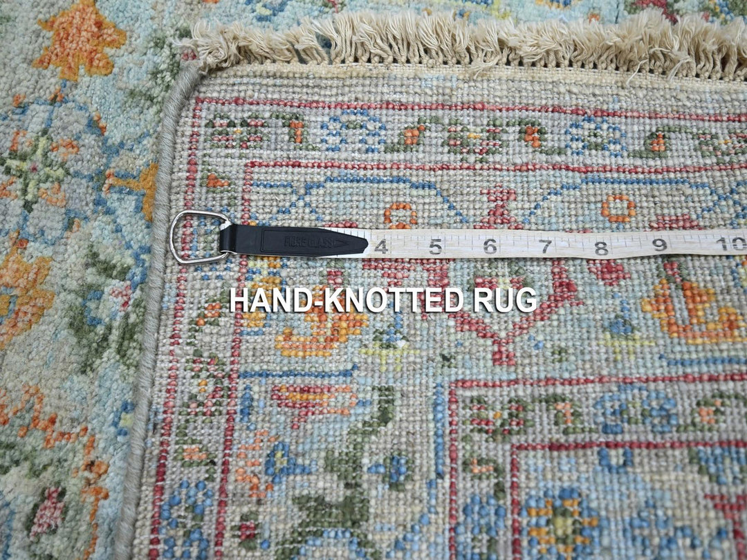 3'0" x 5'1" New Hand Knotted Blue Wool Rectangle Oriental Rug - MOA10275806