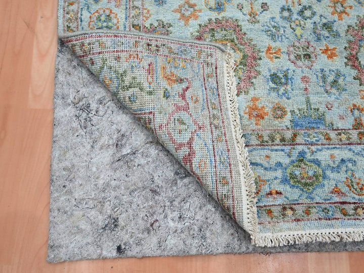 2'11" x 5'0" New Hand Knotted Blue Wool Rectangle Oriental Rug - MOA10275807