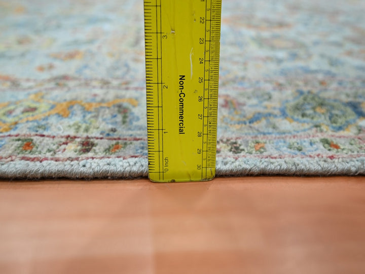 2'11" x 5'0" New Hand Knotted Blue Wool Rectangle Oriental Rug - MOA10275807