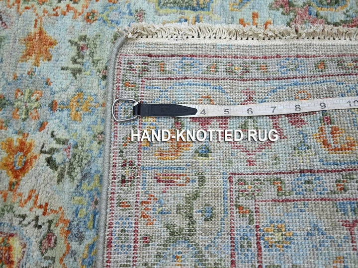 2'11" x 5'0" New Hand Knotted Blue Wool Rectangle Oriental Rug - MOA10275807