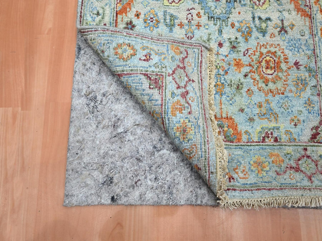 2'6" x 22'0" New Hand Knotted Blue Wool Runner Oriental Rug - MOA10275808