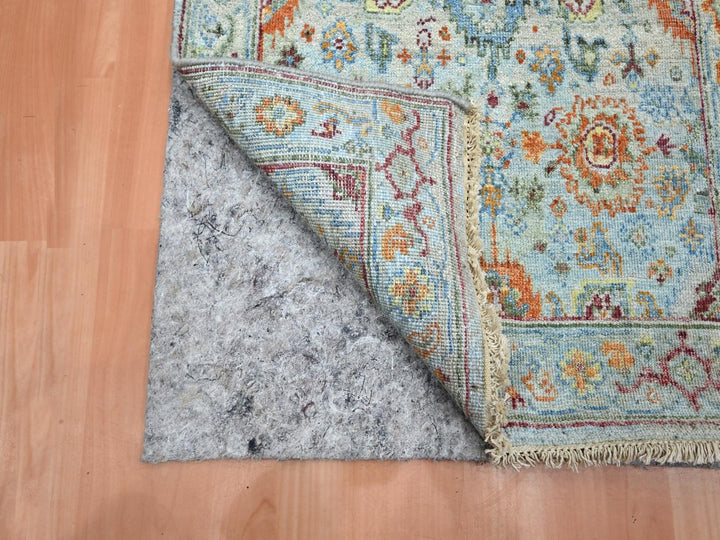 2'6" x 22'0" New Hand Knotted Blue Wool Runner Oriental Rug - MOA10275808